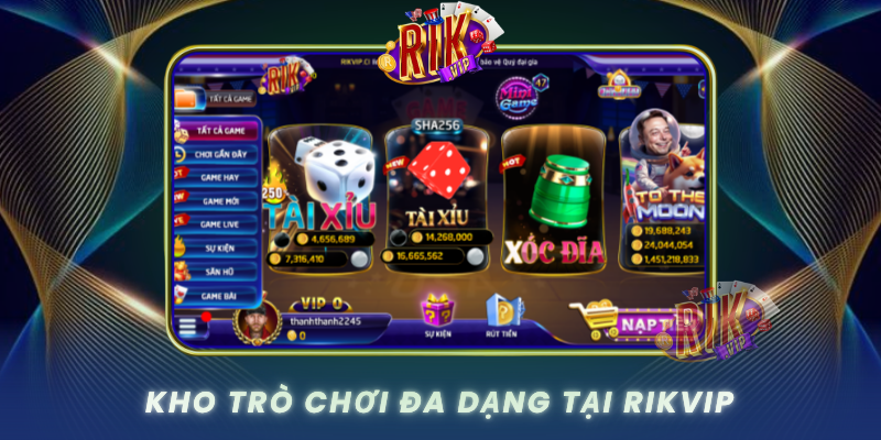 Kho Tro Choi Da Dang Tai Rikvip